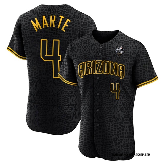 Authentic Arizona Diamondbacks Ketel Marte Snake Skin City 2023 World Series Jersey - Black
