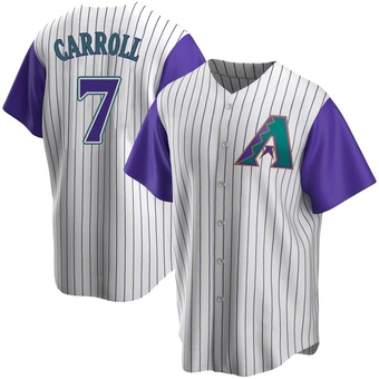 Replica Arizona Diamondbacks Corbin Carroll Cream/ Alternate Cooperstown Collection Jersey - Purple