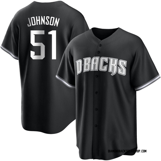 Replica Arizona Diamondbacks Randy Johnson Black/ Jersey - White